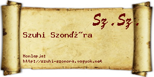 Szuhi Szonóra névjegykártya